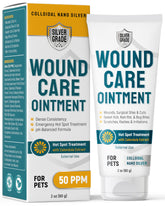 Pommade SILVER GRADE dans son tube 2 oz prêt pour le soin des plaies chiens et chats