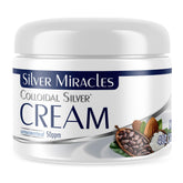 Silver Miracles colloidal silver cream jar with rich texture for daily skin care