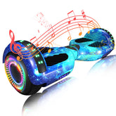 SIMATE Hoverboard with LED lights enhances visibility and ride style.