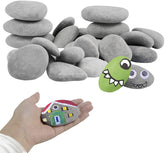 Simetufy 30 smooth river rocks for painting, ideal for craft projects and gifts