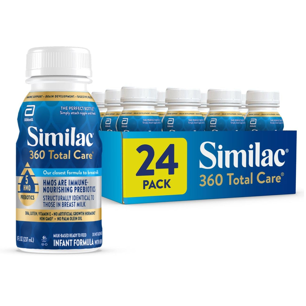 Similac 360 Total Care bottle pour for convenient feeding on the go.