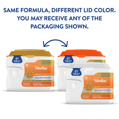 Close-up of Similac 360 label noting no artificial growth hormones.