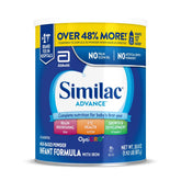 Similac Advance infant formula can front view highlighting brain and eye development support