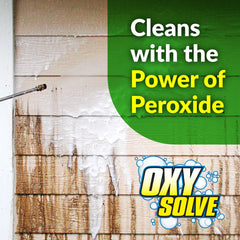 Simple Green Oxy Solve before-after siding shows algae removal and renewed brightness