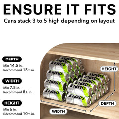 Simple Houseware standard-size can organizer bin helps organize fridge shelves.