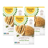 Packaging for Simple Mills Almond Flour Bread Mix shows gluten-free baking inspiration.