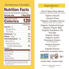 Simple Mills Farmhouse Cheddar crackers snack pack on counter for easy snacking