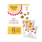 Simple Mills almond flour mini cookie pack front view, kid-friendly on-the-go snack.