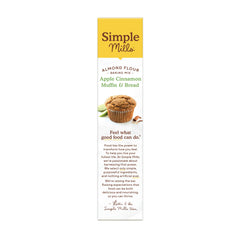 Simple Mills Apple Cinnamon Muffin Mix ingredients, featuring real apples and spices for wholesome baking