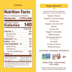 Simple Mills Lemon Sweet Thins crunch closeup, ideal for on-the-go snacking