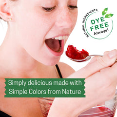 Simple Mixes Strawberry Gel Dessert serving plate showing color and texture