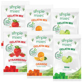Simple Mixes strawberry gelatin packet for a tasty, natural dessert