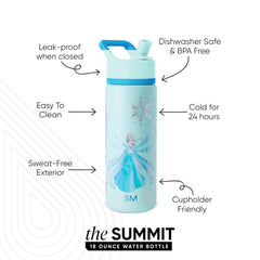 Simple Modern Summit bottle leakproof straw lid keeps drinks secure during daycare and on the go