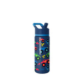 Simple Modern Summit 18oz bottle with straw lid keeps drinks cold for kids.