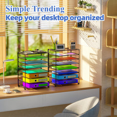 Simple Trending 8-Tier letter trays offer high capacity for files and forms.