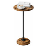 Simple Trending round drink table beside sofa, perfect for drinks.