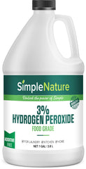 SimpleNature 3% hydrogen peroxide bottle for versatile kitchen and bath cleaning.