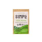 SIMPLI Organic Fava Beans 12 oz pack, a plant-based protein source for versatile meals.
