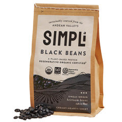 SIMPLi regenerative organic black beans in a bag highlight a versatile, nutrient-dense pantry staple.