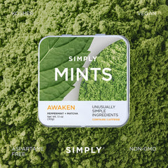 Six-tin pack of Simply Gum mints highlighting bulk value