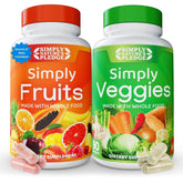 Simply Nature's Pledge bottle pour showing capsules for daily nutrition