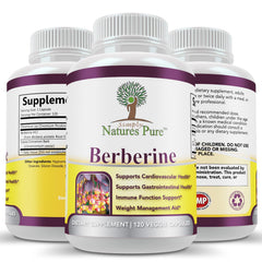 Simply Natures Pure berberine pour showing easy daily dosing