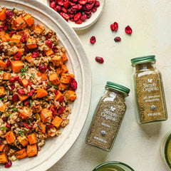Roasted vegetables seasoned with Simply Organic All-Purpose Seasoning for aroma