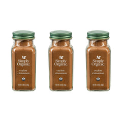 Simply Organic Ceylon ground cinnamon jar for warm, fragrant baking.