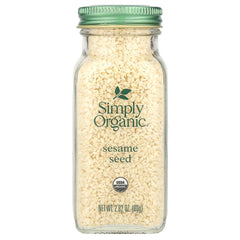 Simply Organic sesame seeds pack close-up, perfect for baking and topping dishes.