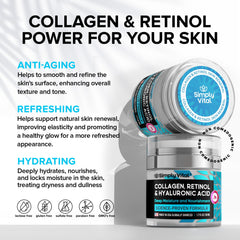 SimplyVital neck firming cream applied to the neck area for firming potential