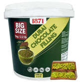 Since 1871 Güllüoğlu Dubai Chocolate Filling pistachio cream jar for premium desserts
