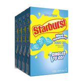 SINGLES TO GO Starburst Blue Raspberry stick dissolving in water for a refreshing flavor boost.