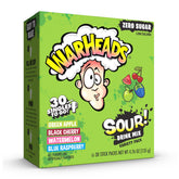 SINGLES TO GO Warheads green apple stick for on-the-go hydration with bold sour flavor.