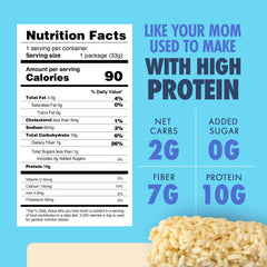 Sinless Snacks Marshmallow Krisp Bar close-up shows gooey texture for indulgent cravings.