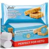 Sinless Snacks Marshmallow Krisp Bar pack shot, ideal keto-friendly grab-and-go snack.