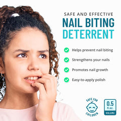 SISQUOC HEALTHCARE Stop Nail Biting close-up on nails with clear polish