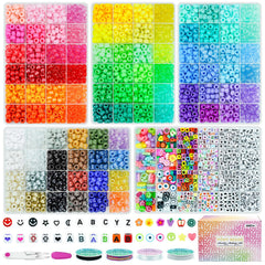 Sistenia kit pony beads close-up showing vibrant colors and smooth finish for DIY jewelry