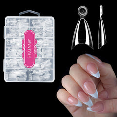 SITELENABY Almond Nail Tips box for quick at-home extensions.