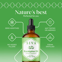 SIVA Eucalyptus oil in a diffuser for a fresh, uplifting atmosphere