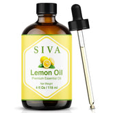 SIVA ORGANICS lemon oil bottle with dropper for precise application
