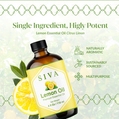 Diluted SIVA ORGANICS lemon oil applied to skin for gentle care