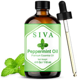 SIVA Peppermint Oil bottle pour for diffusion and fragrance.