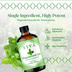 SIVA Peppermint Oil skincare application diluted with carrier oil.