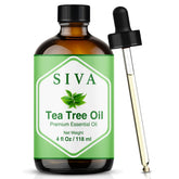SIVA Tea Tree Oil bottle with dropper for precise application and diffusion