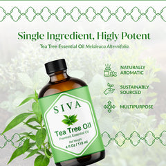 SIVA Tea Tree Oil applied to face as part of skin care routine