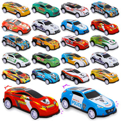 Siwarm 28-pull-back cars set—portable play for kids and easy sharing.