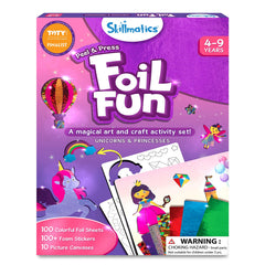 Skillmatics Foil Fun foil sheets for sparkly, mess-free art.