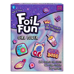 Skillmatics Foil Fun magnets shown with glittery foil art for lockers and notebooks