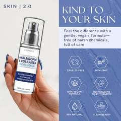 Serum being applied demonstrates quick absorption on clean skin.