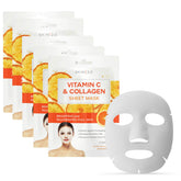 Skin 2.0 Vitamin C and Collagen sheet mask being applied for radiant glow